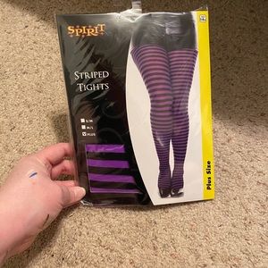 Plus size striped tights
